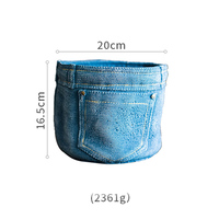 Appareil de décoration en Jeans de jardin, produit fabriqué à la main, pour pots de fleurs de ciment, décoration créative de table en pot, joli cadeau artisanal, usine