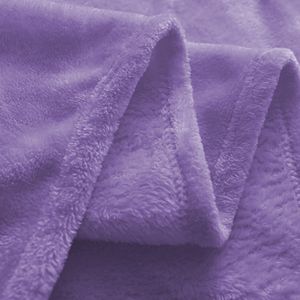 Manta de forro polar de franela de poliéster 100% púrpura claro súper suave para todas las estaciones - Product Image 3