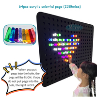 Panneau mural tactile à tige sensorielle Panneaux muraux sensoriels à LED lumineuses pour enfants autistes