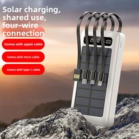 Usine personnaliser haute capacité batterie externe solaire charge rapide avec câble alimentation Mobile pour la vente en gros