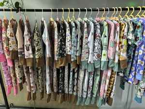 ชุดนอนเด็กอ่อนฤดูร้อนแบบ 2 ชิ้น ลายดอกไม้ ทำจากไม้ไผ่ออร์แกนิค  ขนาดใหญ่พิเศษ ระบายอากาศได้ดี ไม่หดตัว - Product Image 5