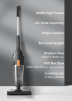 Aspirateur à main sans fil RM-SVH600B nettoyeur de canapé humide et sec pour source d'alimentation de batterie domestique et d'hôtel