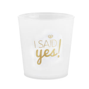 Despedida de soltera favores Mini vasos de chupito de plástico desechables She said yes - Product Image 1