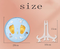 Kit DIY pour empreintes de mains et de pieds de bébé, cadre souvenir en bois fait main pour empreintes de pattes de chien et d'animaux de compagnie, cadeaux et souvenirs