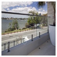 Système de balustrade de balcon en verre Prima, balustrade de balcon extérieure à vue panoramique