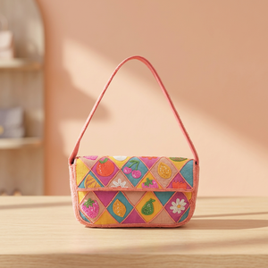 Wholesale Multicolor Suede Beaded Tassel Shoulder Bag Handmade Indian Classic Evening Clutch Handbag Women Designer Fashion - Product Image 1