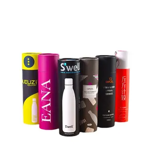 Personalizado 100% Reciclado Papel Biodegradável Jar Embalagem Lip Balm Papelão Branco Marrom Preto Tubo De Papel Para Garrafa