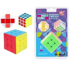 2023 Hot Selling Educatief Speelgoed Abs Mini 3d Magische Slang & Mini 3*3*3 & 3*3*3 Puzzel Rubikes Kubus Voor Kinderen