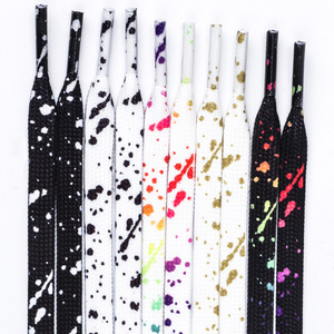 Cordones Planos con Diseño de Salpicaduras de Tinta para Zapatos de Lona y Patines, Cordones Nuevos, Cordones Personalizados, Cordones <span class=keywords><strong>Supreme</strong></span> - Product Image 2