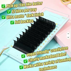 Extensions de cils en cachemire de qualité supérieure en gros, plateaux de cils individuels pour volume, extensions de cils en vison à marque privée - Product Image 3