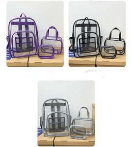 Mochila Escolar Unisex de PVC con Cierre de Cremallera y Broche, Bolsa de Viaje Suave con Correa Transparente para Llevar al Hombro, Apta para Portátil - Product Image 3