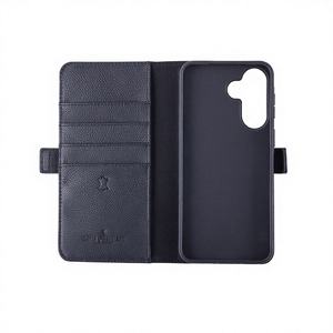 Étui de <span class=keywords><strong>téléphone</strong></span> portable en cuir véritable avec protection d'écran, portefeuille pliable pour A37 - Product Image 3