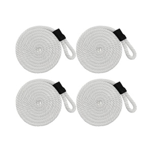ISURE MARINE 4Pcs Bateau Pare-chocs Ligne Double Tressé Nylon <span class=keywords><strong>Fender</strong></span> Corde 6.5 'X 3/8 "Bateau <span class=keywords><strong>Fender</strong></span> Lines Gonflable Bateau Bouées - Product Image 1