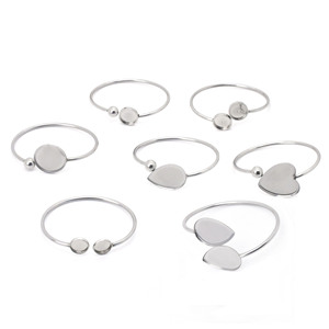 Stainless Steel <b>Soft</b> <b>Wire</b> Round Heart Bracelet DIY Jewelry Accessory Unisex Fashion String Bracelet - Product Image 3