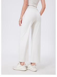 Pantalon de yoga taille haute pour femme, coupe large, avec poche arrière, effet ventre plat, leggings fluides, extensibles et doux, pour le fitness, vente en gros - Product Image 4