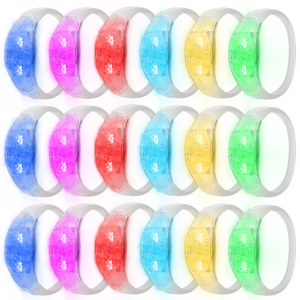 Bracelet LED RGB en silicone, clignotant, activé par la musique, pour concert, moins cher - Product Image 1