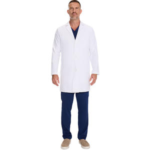 Blouse de laboratoire tissée pour hommes de 36 pouces de qualité supérieure avec ensembles de gommage médical respirant poche intérieure et porte-stylo disponibles grandes tailles régulières - Product Image 1
