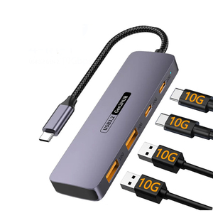 High Quality 4 Ports USB 10Gbps Hub with USB Hub <strong>Type</strong> C 3.2 Gen 2 3.2 Usb Hub <strong>Data</strong> Transmission Splitter for Laptop PC <strong>Computer</strong> - Product Image 1