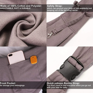 Toptan moda yumuşak nefes evcil hayvan taşıyıcı açık eller serbest giyilebilir küçük köpek köpek kedi Sling seyahat için - Product Image 3