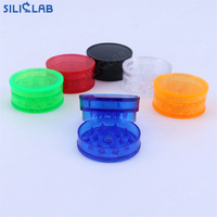 Moulins à herbes en plastique en gros avec logo personnalisé 42MM/59MM, accessoires pour fumeurs, moulin à tabac et herbes à 3 couches