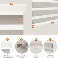 Persianas Zebra Inteligentes de Alta Gama, Personalizables, Automáticas, con Bloqueo Total de Luz, Fáciles de Limpiar, Compatibles con Google Wifi y Alexa, para Hogar y Oficina