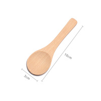 Mini cuillère en bois avec gravure de logo gratuite, design écologique, manche en bois durable pour desserts, assaisonnements et confitures