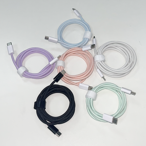 สายชาร์จเร็ว USB-C to USB-C 1 เมตร 60 วัตต์ สายหุ้มไนลอน ตัวนำทองแดงแท้ สำหรับ iPhone 16/17 Max Pro คอมพิวเตอร์ พร้อมกล่องสี - Product Image 6