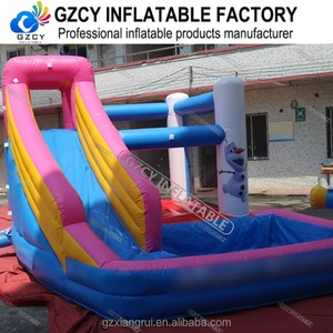 GZCY Toboggan aquatique gonflable en PVC pour jardin, avec piscine et château gonflable, équipement de fête foraine avec souffleur d'air - Product Image 5