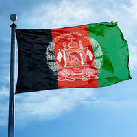 Drapeau national de l'Afghanistan 3x5 pieds, bannière en polyester double face pour la décoration murale patriotique intérieure et extérieure
