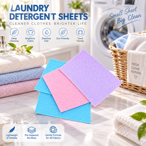 Feuilles de lessive écologiques jetables et dissolvables pour l'élimination des taches sur les vêtements - Product Image 5