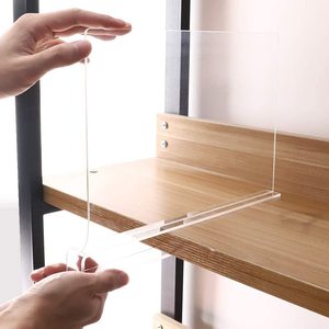 Diviseurs d'étagère multifonctionnels en plastique acrylique pour placards en bois, étagères et organisateurs - Product Image 1