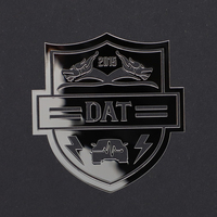 Autocollant de logo personnalisé en nickel de métal, auto-adhésif doré et argent, chrome, 3d, 1 pièce