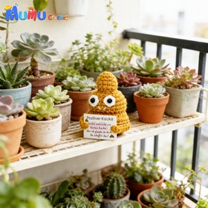 Poupée en tricot et crochet Art Déco, faite main, originale, adorable, amusante, humoristique, en forme de crotte, décoration mignonne, cadeau anti-stress super efficace - Product Image 5