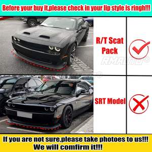 2Pcs <b>Car</b> Front Bumper Lip Splitter Protector Spoiler <b>Diffuser</b> <b>for</b> Dodge Challenger R/T Scat Pack 2015 2016 2017 2018 2019 2020 - Product Image 2