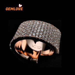 GEMLOVE แหวนค็อกเทลชุบทองคำสีโรสโกลด์พร้อมดีไซน์ตัวอักษรแบบฝังเพชรเครื่องประดับปาร์ตี้สุดหรูสำหรับทุกเพศ - Product Image 5