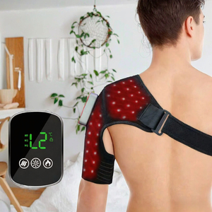 Wireless 660nm 850nm <b>Heat</b> Vibration Shoulder Wrap Brace <b>Pad</b> Red Light Therapy <b>Neck</b>/Shoulder Massager 10W 5000mAh for Pain Relief - Product Image 1