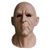 Masque en latex réaliste pour homme âgé chauve, masque intégral pour Halloween, Noël, mascarade, cosplay, accessoires de fête, masque en latex personnalisé