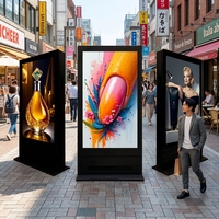 Totem numérique vertical LCD extérieur 98 pouces à double écran, étanche IP65, affichage numérique double face