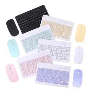 USB Wireless BT Mini slim-Thin Keyboard Mouse kIt Combo Set For Apple Imac Laptops Tablets