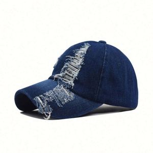 Gorra de Béisbol Desgastada de Moda 2024, Gorra de Mezclilla Desgastada Estilo Dad Hat - Product Image 1