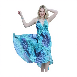 Vestido Largo de Georgette con Silueta Recta y Bordado de Lentejuelas de Sierra Bolivia - Product Image 1