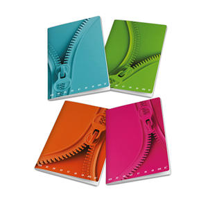 PIGNA - สมุดโน้ตซิปสีโมโนโครมขนาดใหญ่ 38FF/SH 5 มม. ลายสี่เหลี่ยมจัตุรัส ASS. - Product Image 1