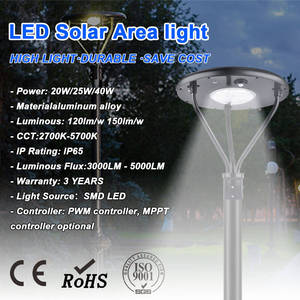 Lampioni Solari in Lega di Alluminio da 80W, Luci LED Residenziali IP68 Impermeabili per Sentieri Pedonali - Product Image 2