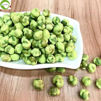 Collations alimentaires, collations aux céréales prêtes à manger, enrobées de wasabi vert