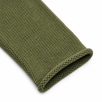 Pull-over en coton Pima vert tricoté sur mesure pour homme, col roulé, manches longues, anti-plis, anti-rétrécissement, idéal pour l'hiver (ODM/OEM)