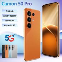 Camon 50 Pro 16+1TB 7.3 pouces HD 120Hz 108MP 7800mAh 4G 5G Smartphone débloqué édition mondiale Nouveau