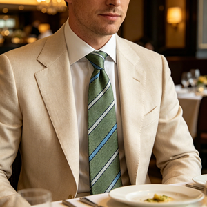 Custom <b>Ties</b> for Men Stripe <b>Tie</b> Classic Necktie for Formal Wedding Business Party - Product Image 3
