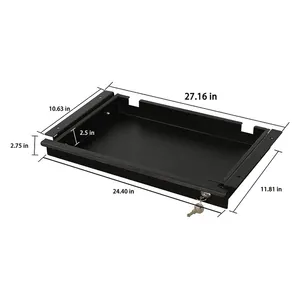 JH-Mech Under Desk Drawer Einfache, große, im Büro montierte Bleistift schublade für platzsparende Schubladen unter dem Schreibtisch