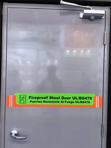 Porte tagliafuoco in acciaio inossidabile dal Design moderno CHANGYI porte ignifughe in acciaio <span class=keywords><strong>a</strong></span> foglia singola rinforzate - Product Image 3