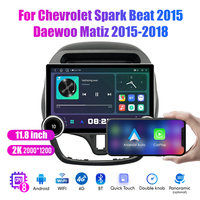 Autoradio 11,8 pouces pour Chevrolet Spark Beat 2015 DIAMOND 2K Écran QLED 2Din Stéréo de voiture Android Lecteur DVD de voiture Carplay DSP